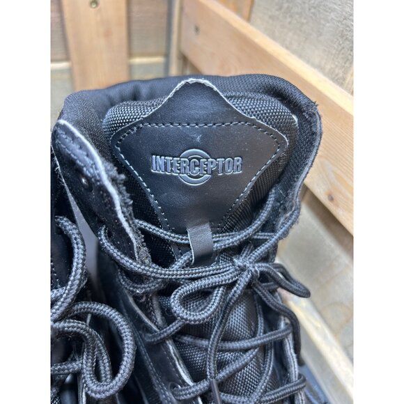 Interceptor Mens Black Tactical Boots Size 7.5 Durable Lace-Up - Picture 3 of 9